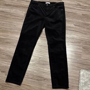 LOFT Black Velvet Modern Skinny Jeans,  Ankle Length Size 12
